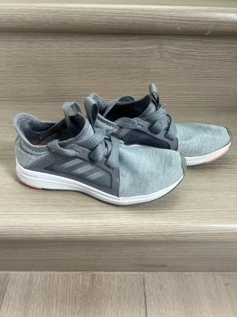 Adidas Womens Edge Lux Running Shoes Gray Low Top Lace Up Breathable size 6